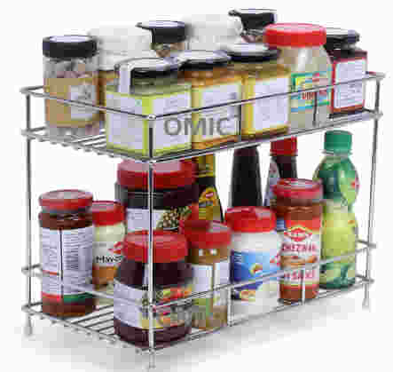OMIC Stainless Steel 2 Layer Modular Kitchen Storage Rack
